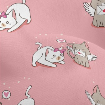 Love And Play Cat Couple Lightweight Performance Linen