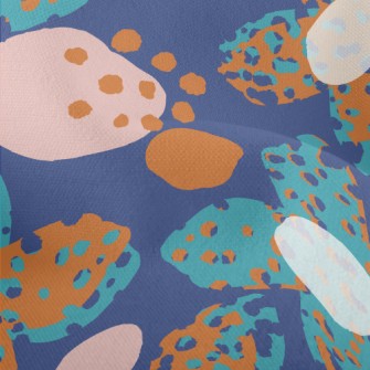 Abstract Dots Flowers Lightweight Performance Linen