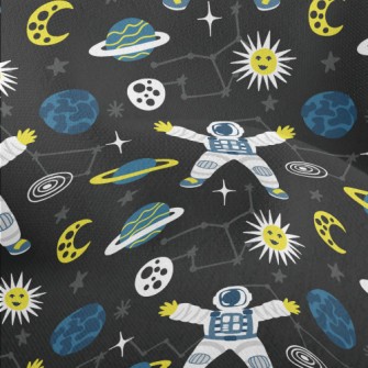 Space Planet Astronaut Lightweight Performance Linen