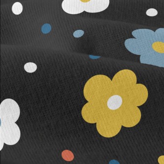 Colorful Polka Dot Flowers Modern Jersey