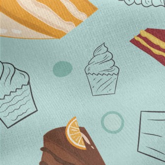 Strawberry Chocolate Cake Jersey Backed Fleece