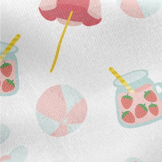 Beach Ball Umbrella Juice Jersey Backed Fleece