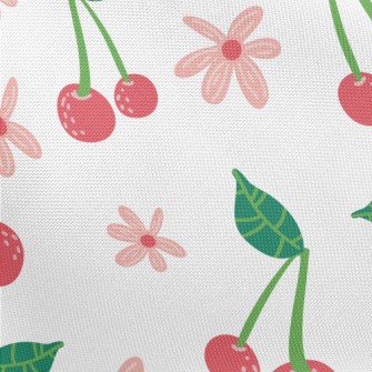 Cute Cherry Flowers Pongee