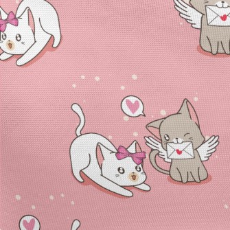 Love And Play Cat Couple Pongee