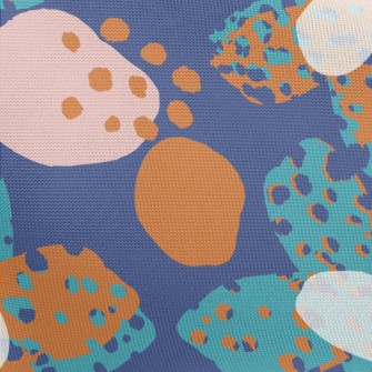 Abstract Dots Flowers Pongee