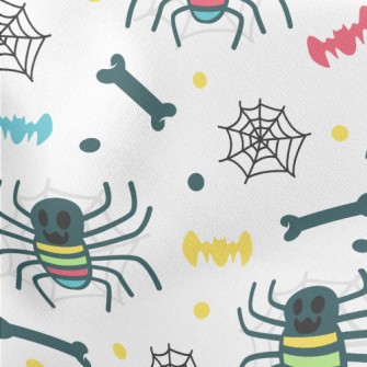 Colorful Spider Bat Lightweight Cotton Poplin