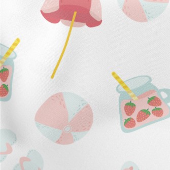 Beach Ball Umbrella Juice Lightweight Cotton Poplin