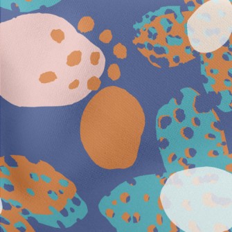 Abstract Dots Flowers Lightweight Cotton Poplin