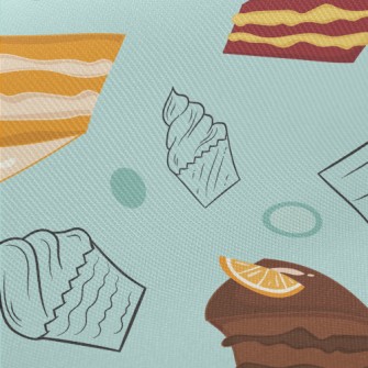 Strawberry Chocolate Cake Midweight Cotton Poplin