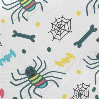 Colorful Spider Bat Midweight Cotton Poplin