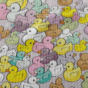 Dense Colorful Ducklings Birdseye Piqué