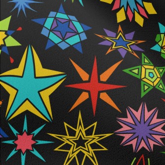 Various Star Designs Chiffon