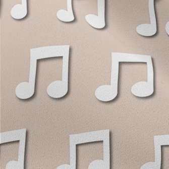Simple White Musical Note Chiffon