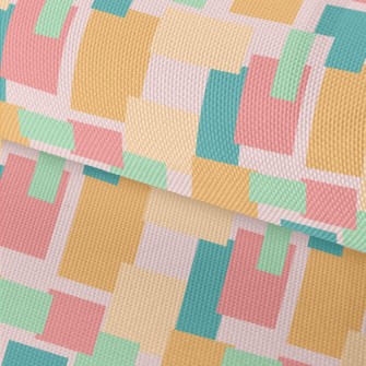 Square Color Block Geometric F Waterproof Oxford