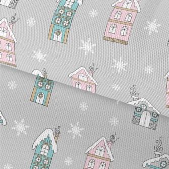 English Cottage In The Snow Waterproof Oxford