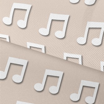 Simple White Musical Note Waterproof Oxford