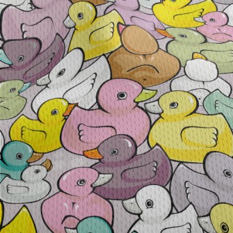 Dense Colorful Ducklings Athletic Mesh Flat Back