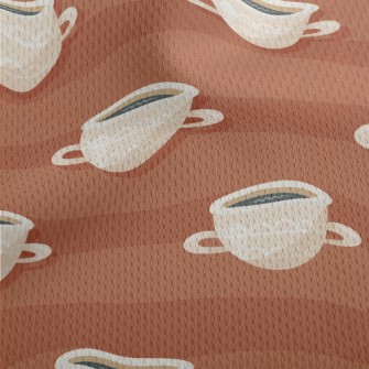 Warm And Delicious Coffee Athletic Mesh Flat Back