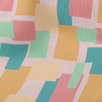 Square Color Block Geometric F Terry
