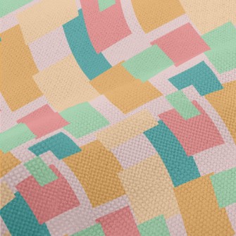 Square Color Block Geometric F Performance Linen