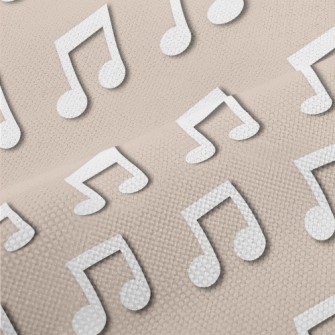 Simple White Musical Note Performance Linen