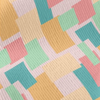 Square Color Block Geometric F Standard Corduroy