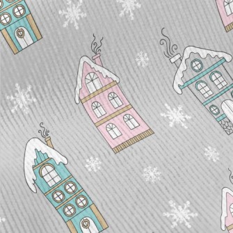 English Cottage In The Snow Standard Corduroy
