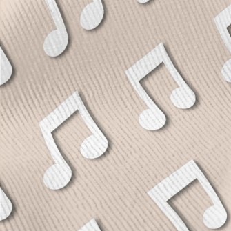 Simple White Musical Note Standard Corduroy
