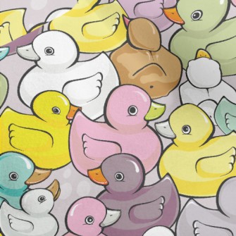Dense Colorful Ducklings Micro Fleece