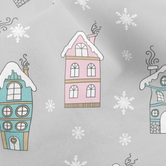 English Cottage In The Snow Micro Fleece