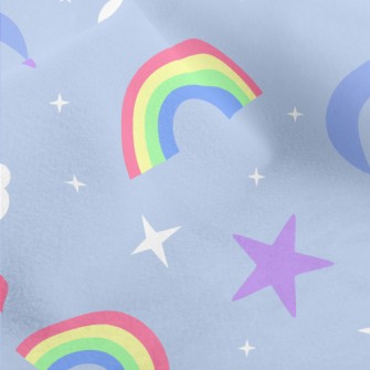 Shining Stars Moon Clouds Micro Fleece