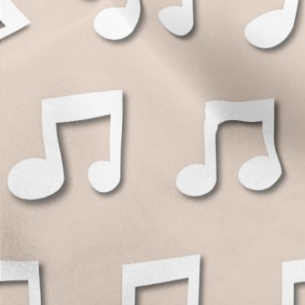 Simple White Musical Note Micro Fleece