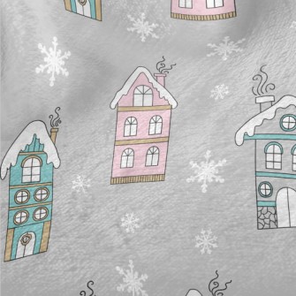 English Cottage In The Snow Minky