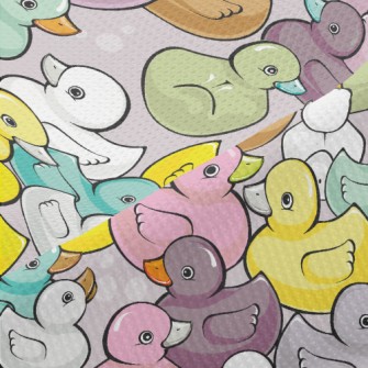 Dense Colorful Ducklings Piqué