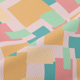 Square Color Block Geometric F Piqué