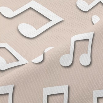 Simple White Musical Note Piqué