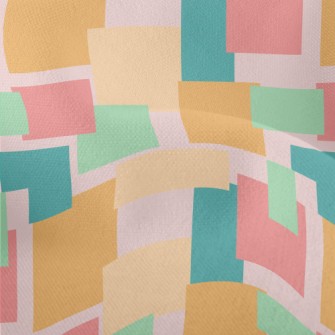 Square Color Block Geometric F Lightweight Performance Linen
