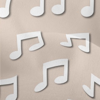 Simple White Musical Note Lightweight Performance Linen