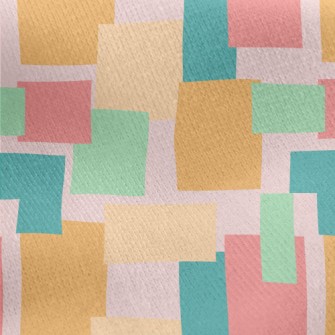Square Color Block Geometric F Jersey Backed Fleece