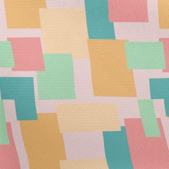 Square Color Block Geometric F Pongee