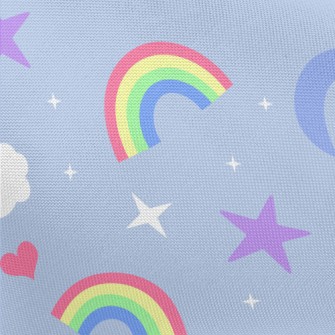 Shining Stars Moon Clouds Pongee