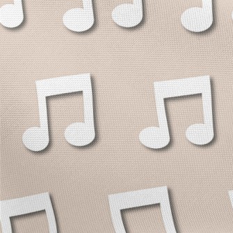 Simple White Musical Note Pongee