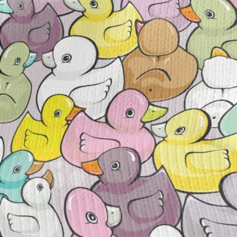 Dense Colorful Ducklings Stretch Jersey
