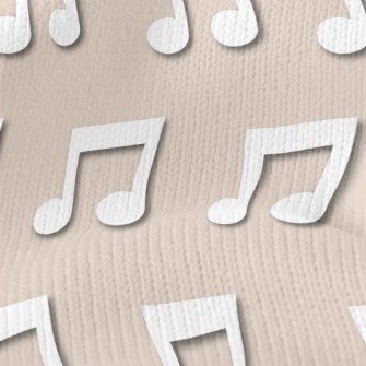 Simple White Musical Note Stretch Jersey