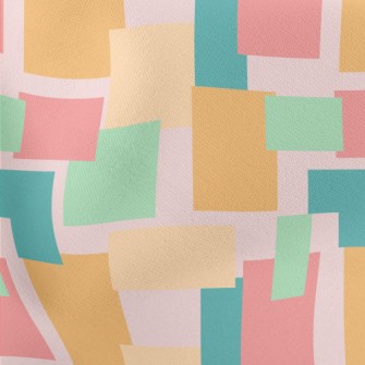 Square Color Block Geometric F Lightweight Cotton Poplin