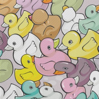 Dense Colorful Ducklings Midweight Cotton Poplin