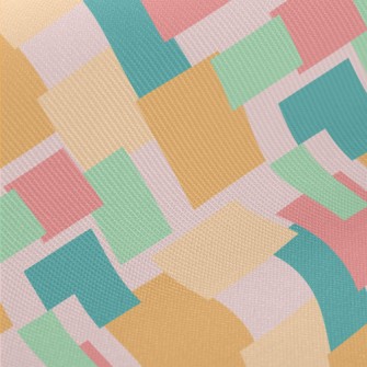 Square Color Block Geometric F Midweight Cotton Poplin