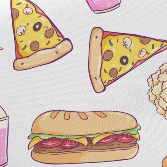 Cheese Pizza Popcorn Midweight Cotton Poplin