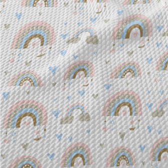 Rainbow Cloud Decoration Birdseye Piqué