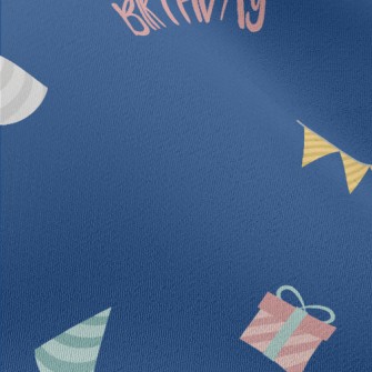 Blue Birthday Background Chiffon